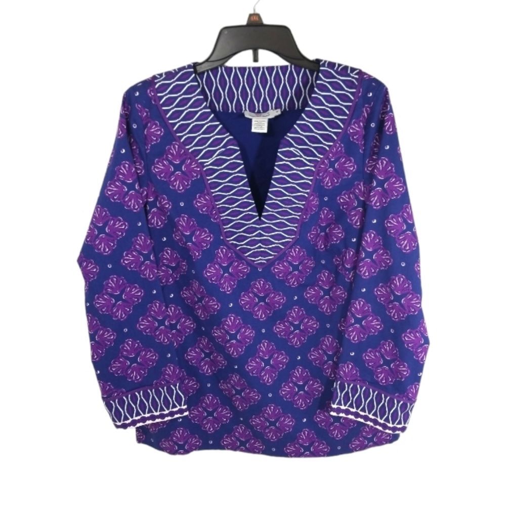{Vineyard Vines} Purple Shell Tunic Top Size 10